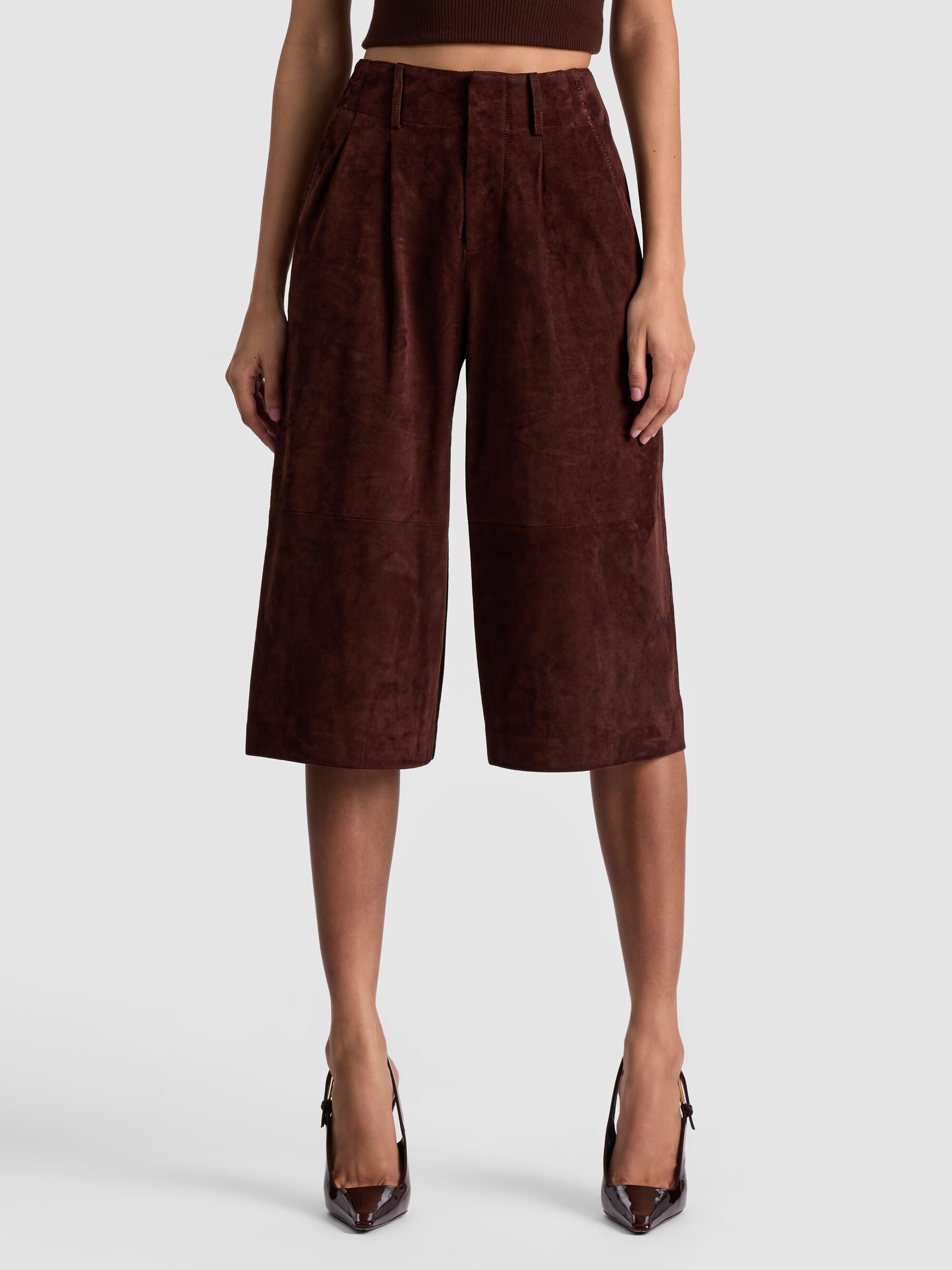 ELOISE SUEDE GAUCHO PANT - 2