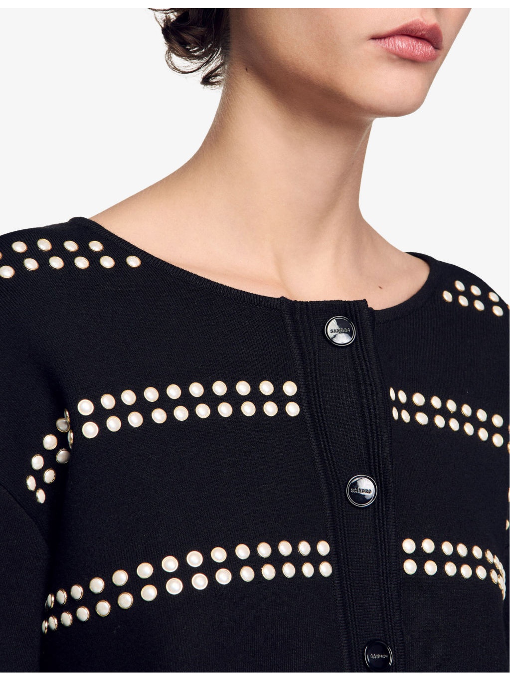 Stud-embellished knitted cardigan - 5
