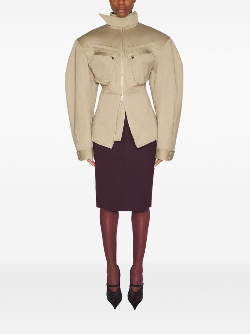 MUGLER puffed-sleeve cargo jacket outlook