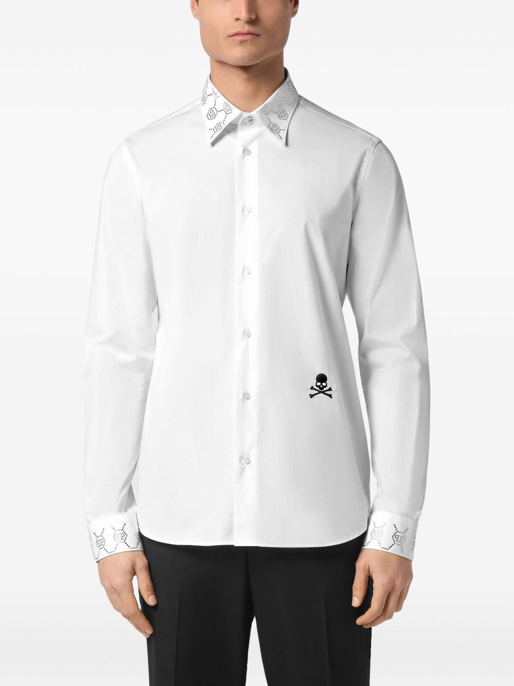 monogram-embellished shirt - 3