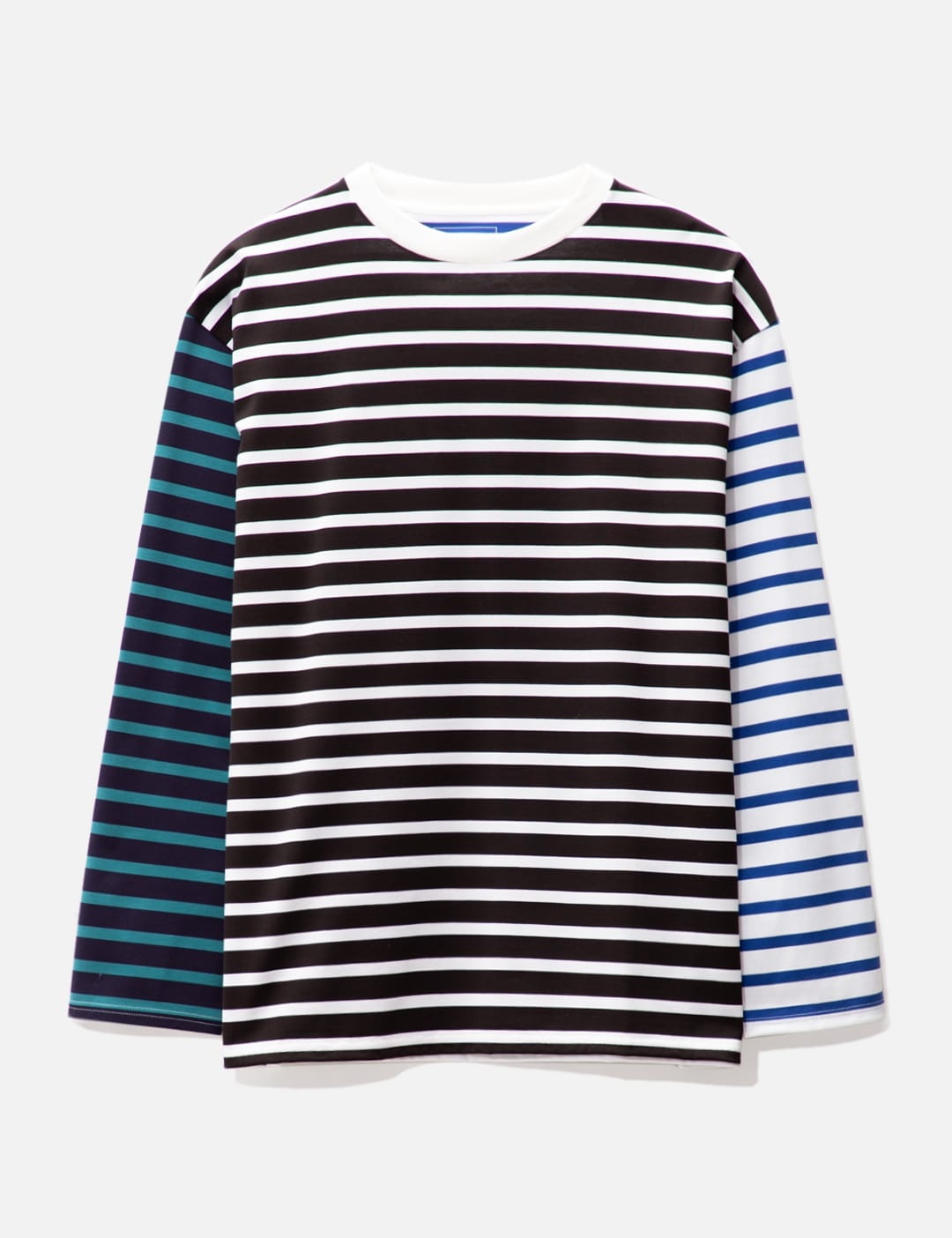 BORDER MIX L/S BAGGY T-SHIRT - 1