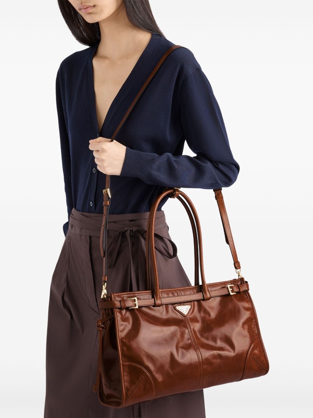 large Bonnie leather tote bag - 3