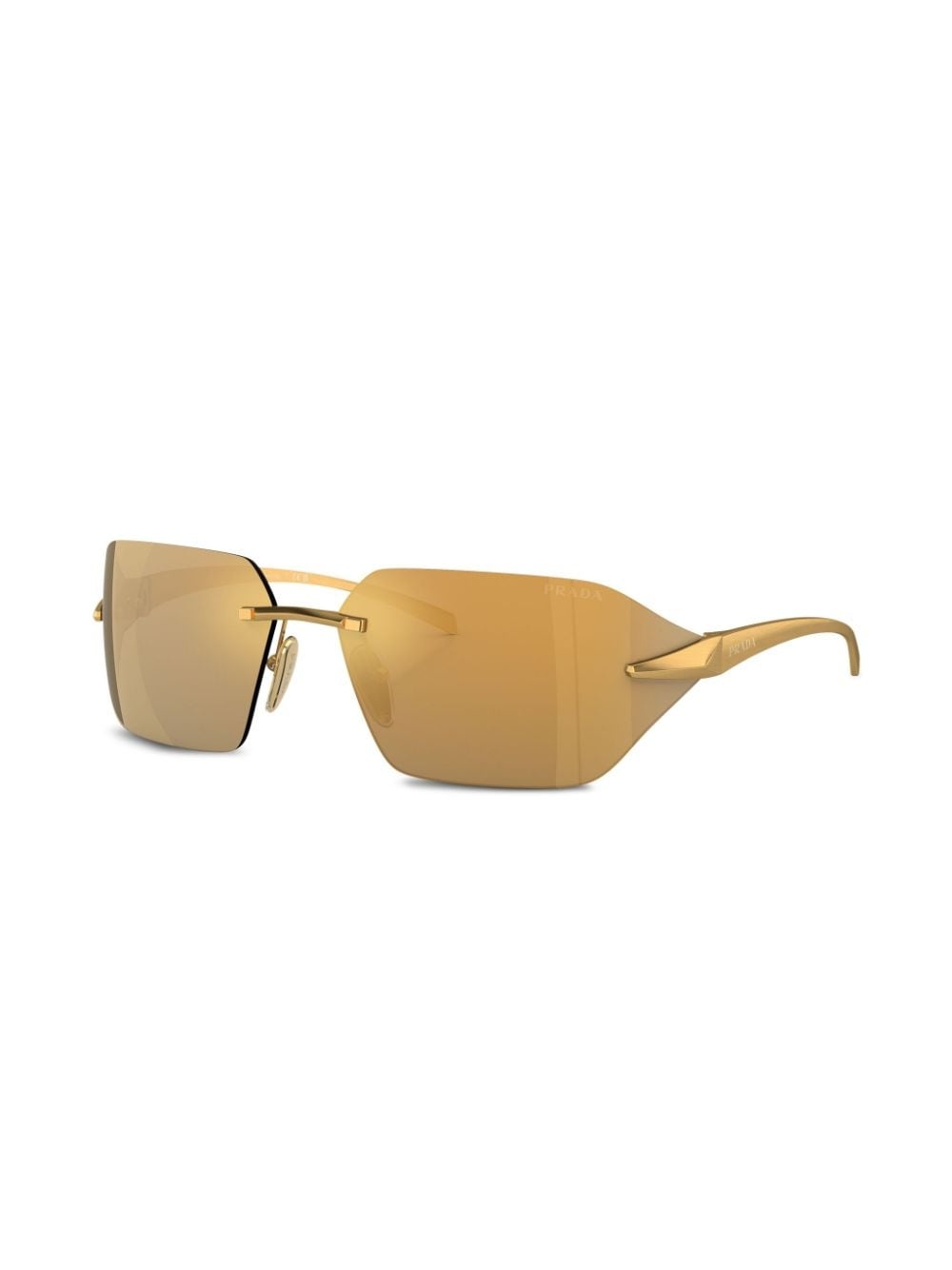 logo-engraved frameless sunglasses - 2