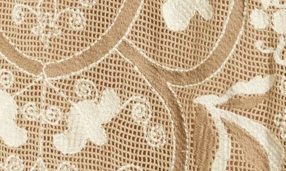 Filet Filigree Embroidered Mesh Button-Up Shirt - 8