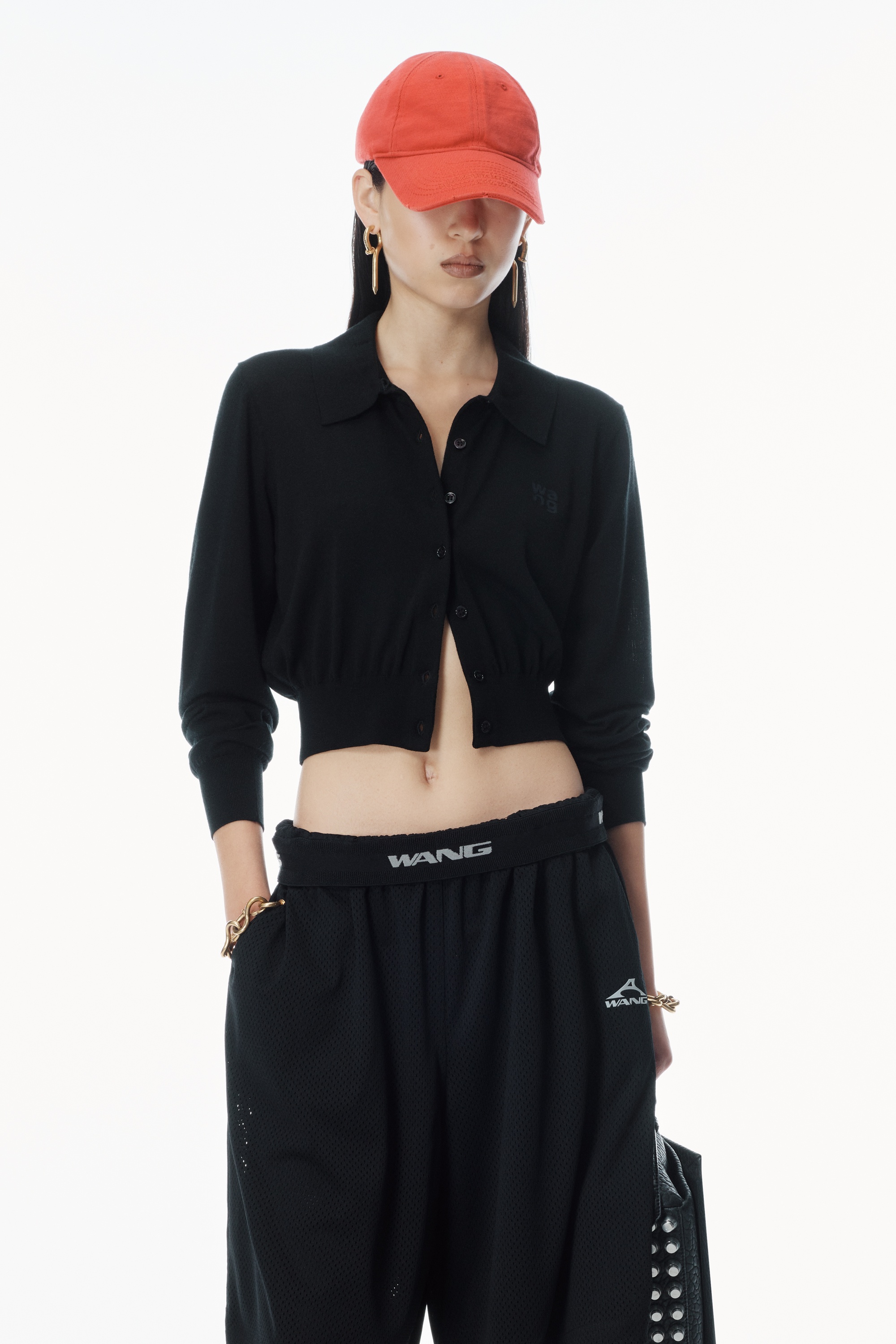 High-Frequency Stacked Logo Cardigan in Merino Wool - 2