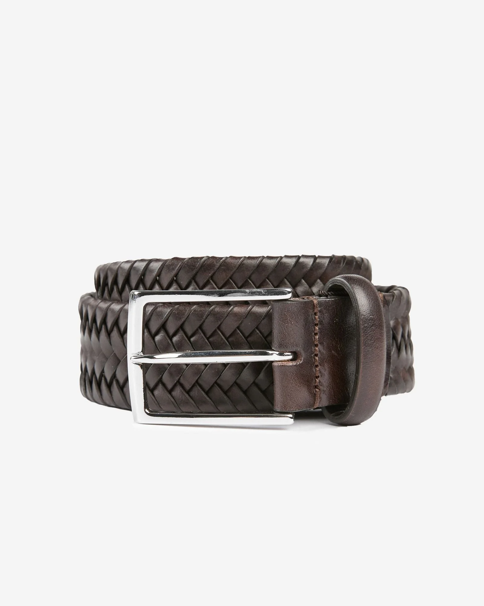Braided leather belt - 1