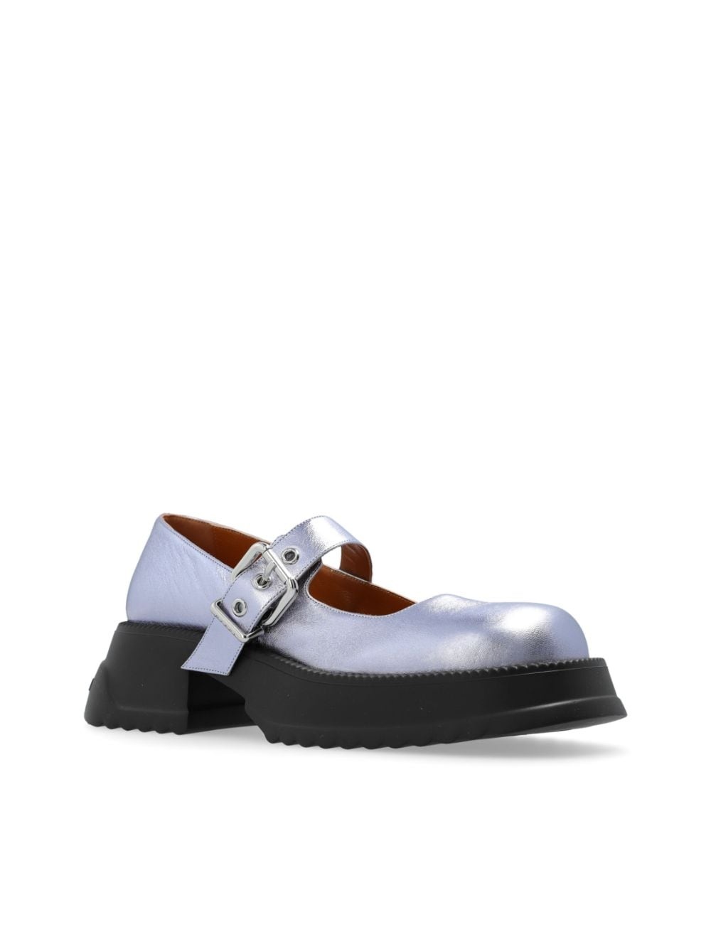 buckle-strap 65mm leather loafers - 4