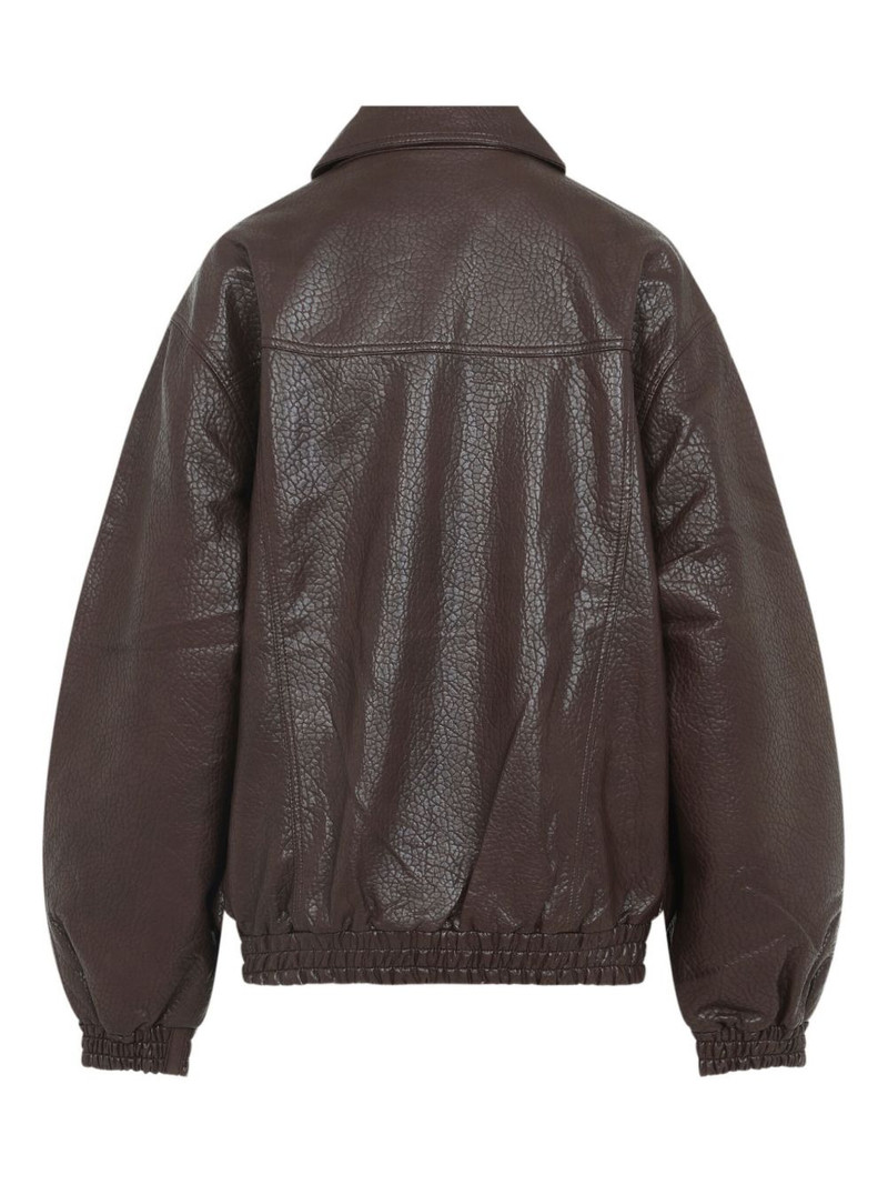 The Frankie Shop faux-leather bomber jacket outlook