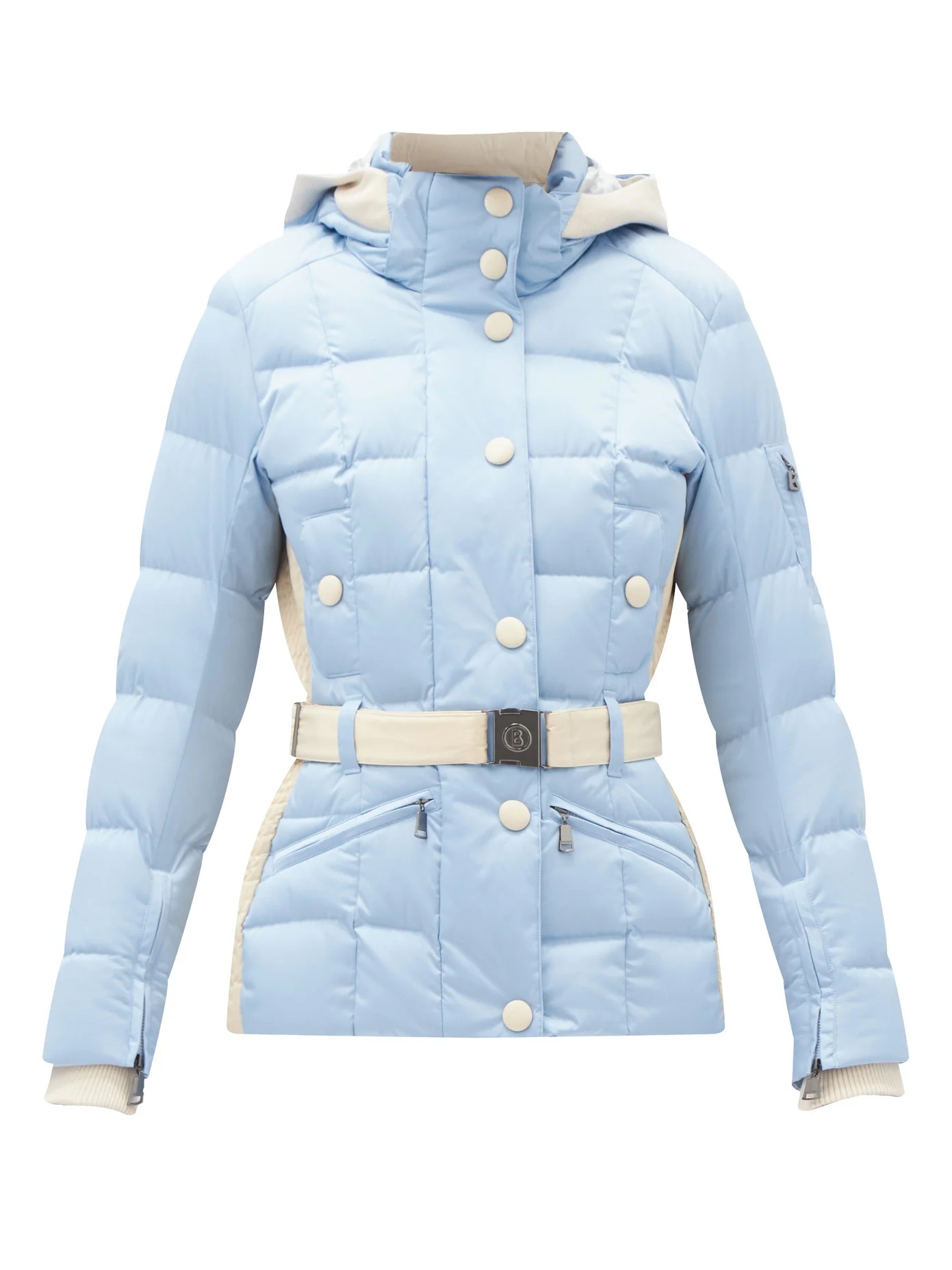 Gisa hooded quilted-down shell ski jacket - 1