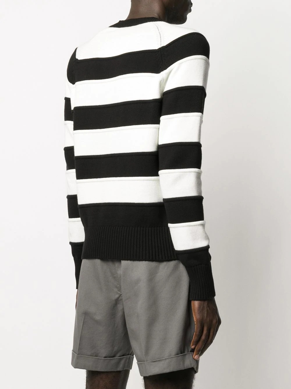 striped cotton-blend sweater - 4