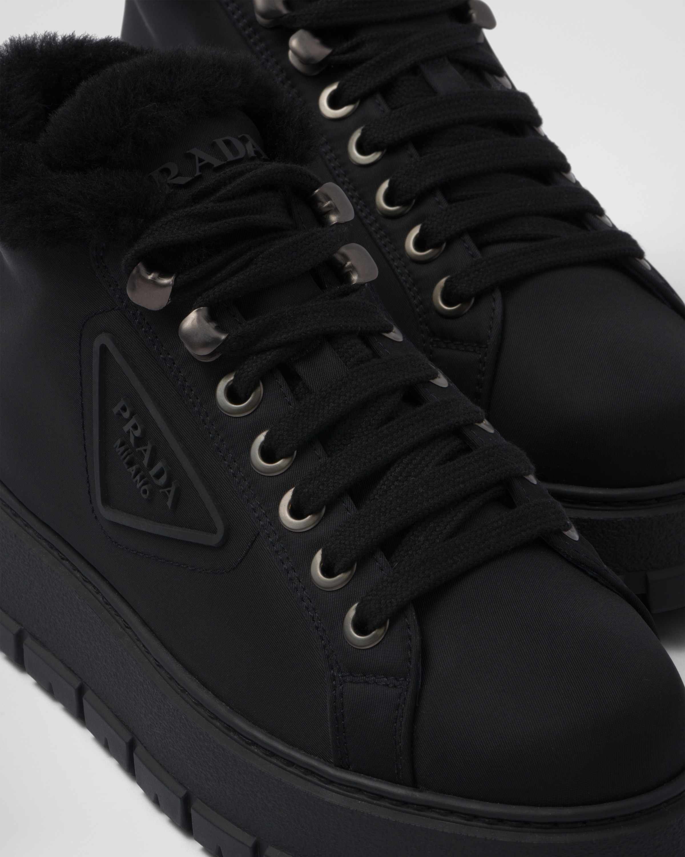 Nylon lace-up booties - 6