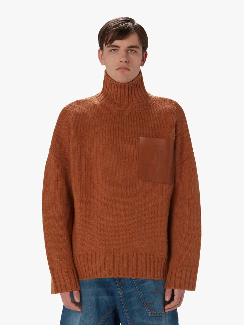 JW Anderson PATCH POCKET TURTLENECK SWEATER outlook