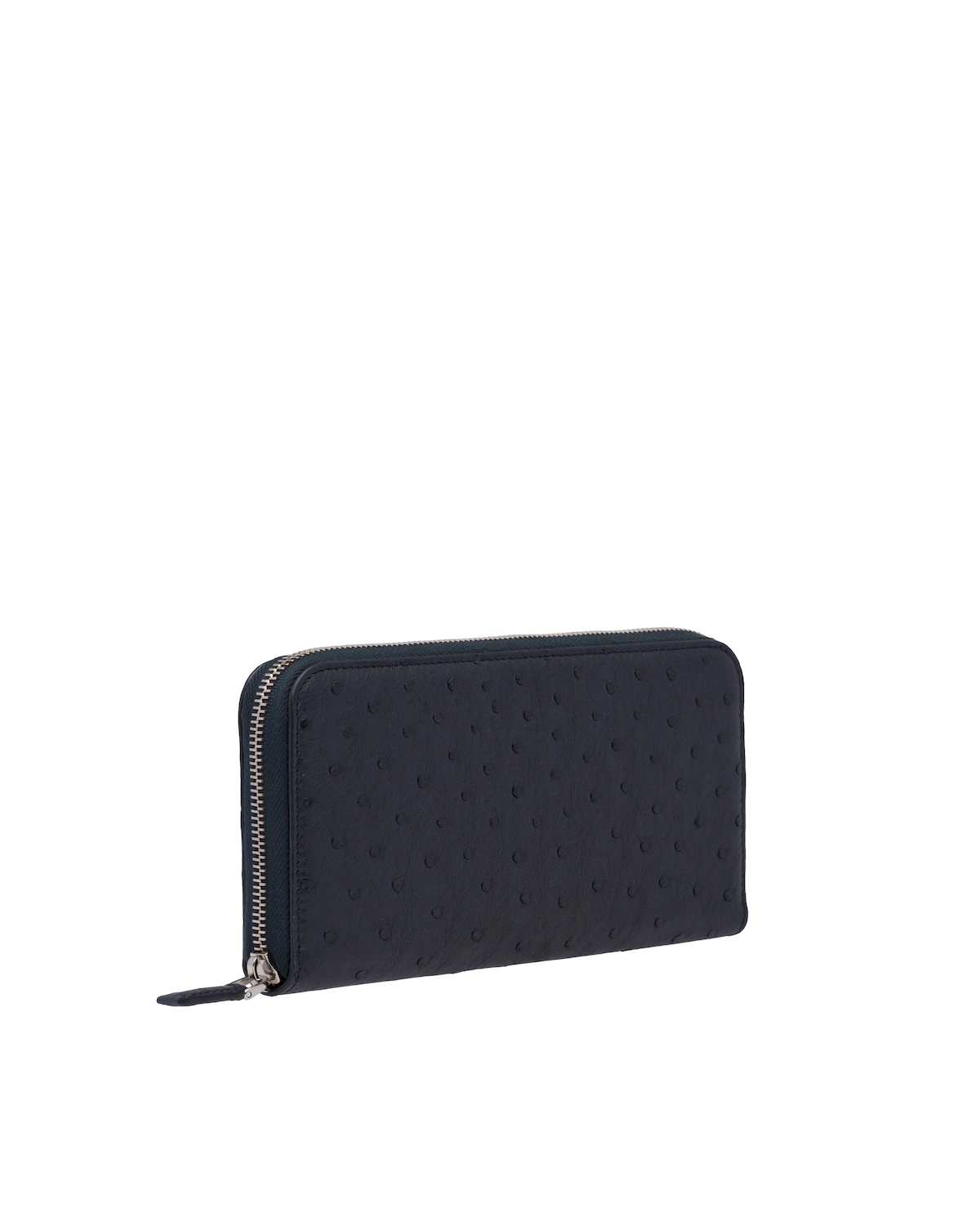 Ostrich Leather Zip Around Wallet - 5