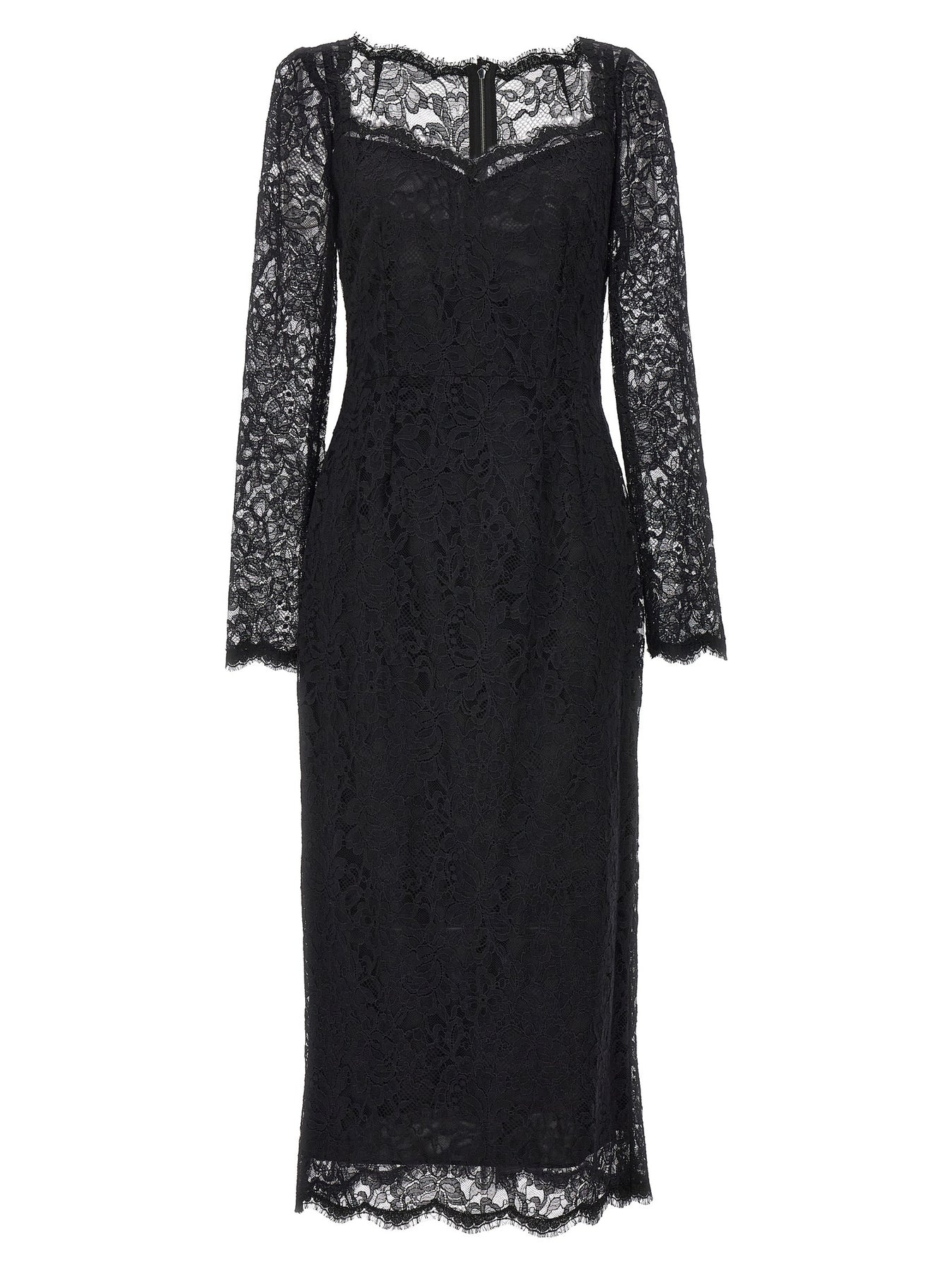 Lace Dress Dresses Black - 1