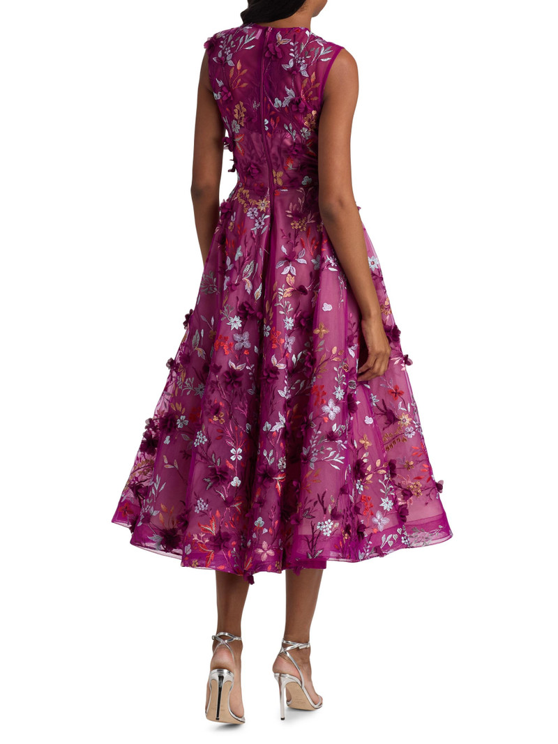 Women's Saba Floral-Embroidered Maxi Dress - Burgundy 5