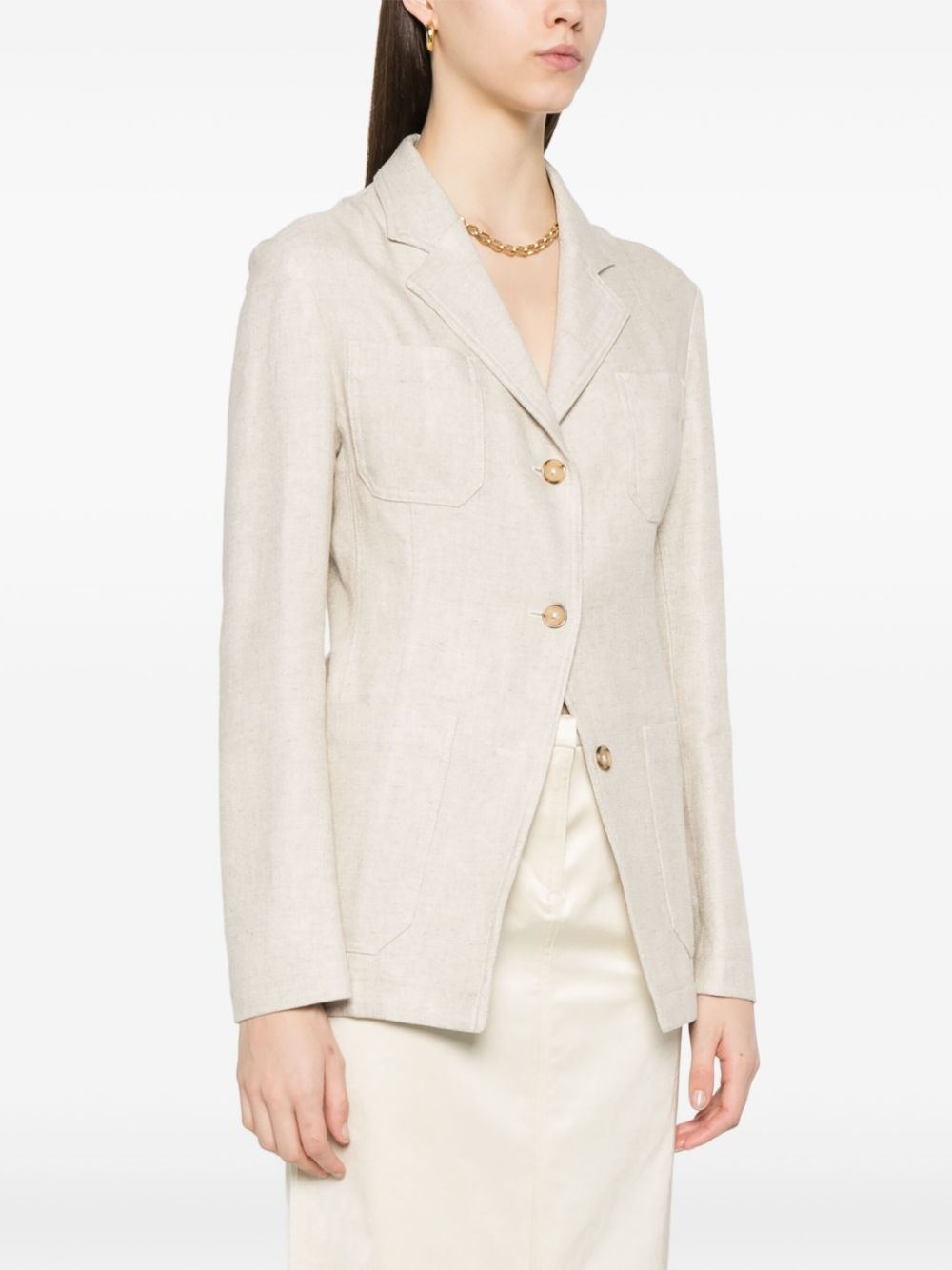 notched-lapels blazer - 3