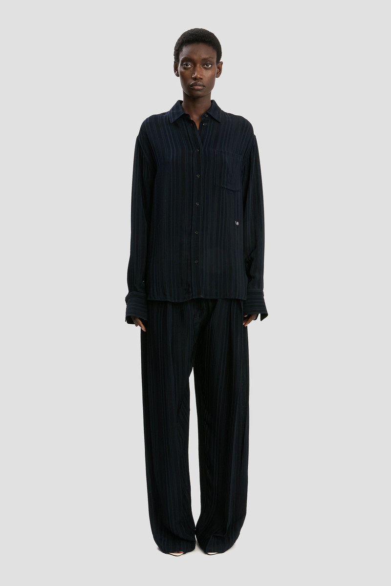 Victoria Beckham Pyjama Shirt In Navy outlook