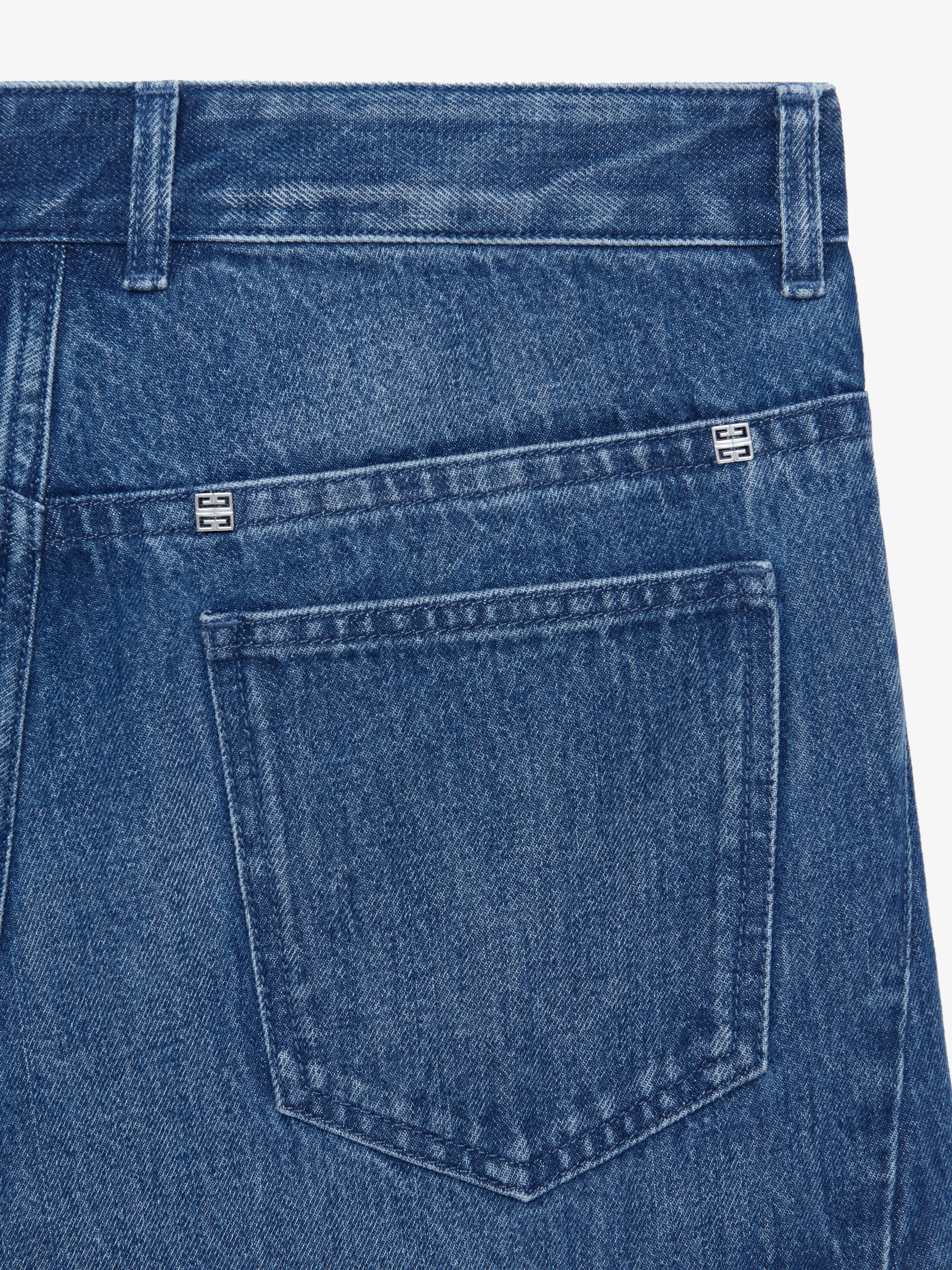 MULTICUTTED DENIM CARGO PANT - 5