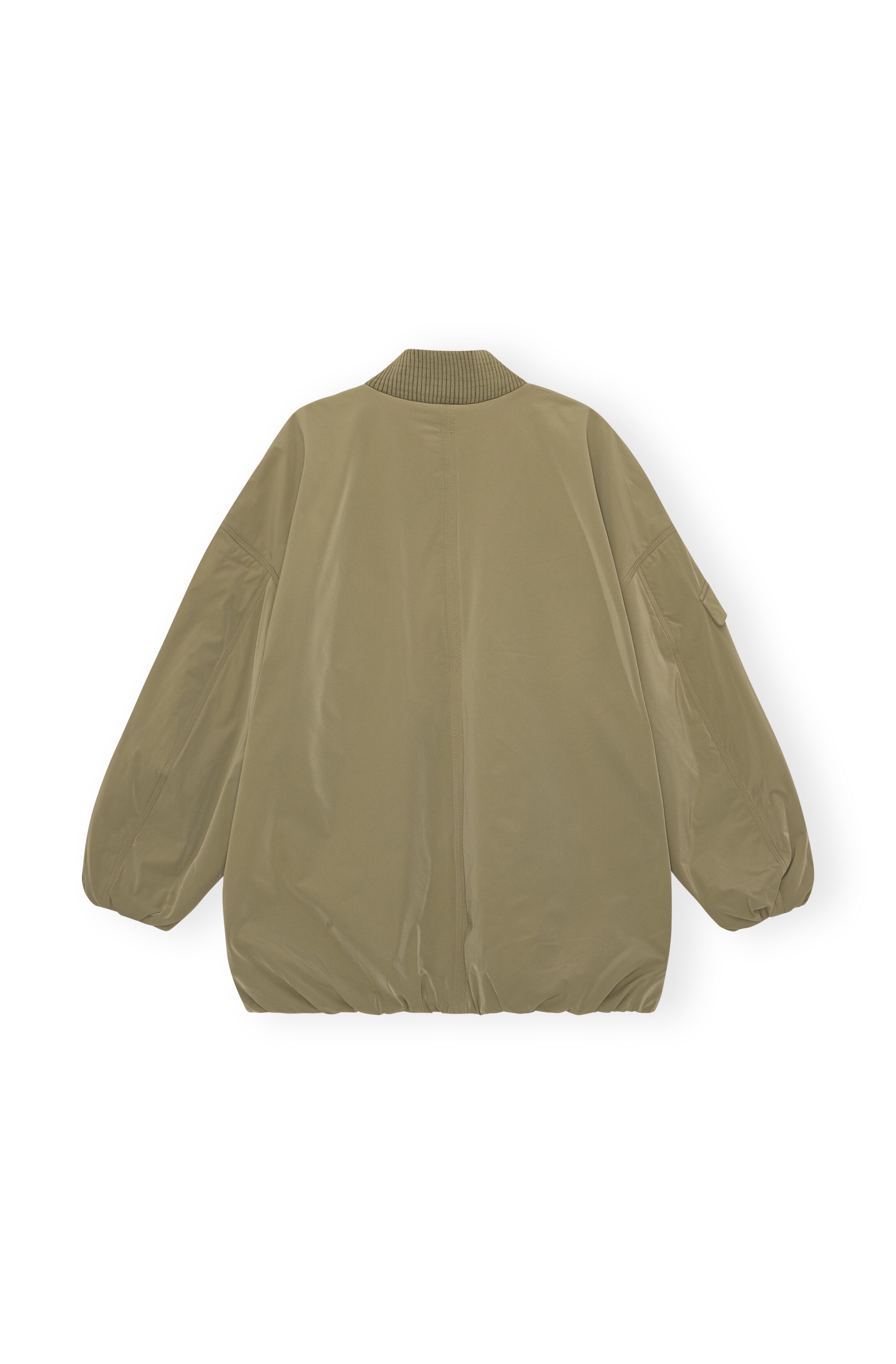 GREEN LIGHT TWILL OVERSIZED BOMBER JACKET - 6