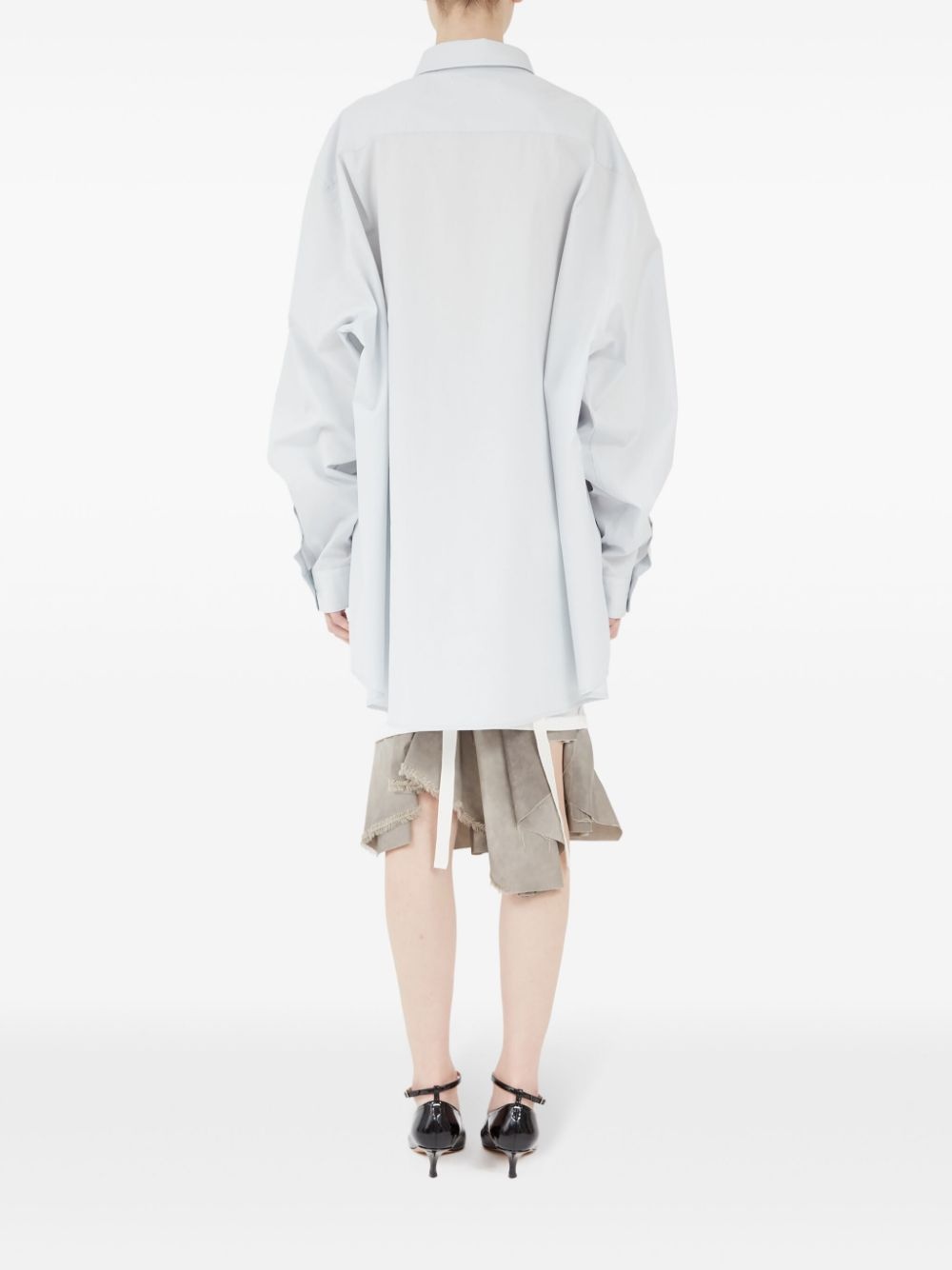 long-length cotton shirt - 5