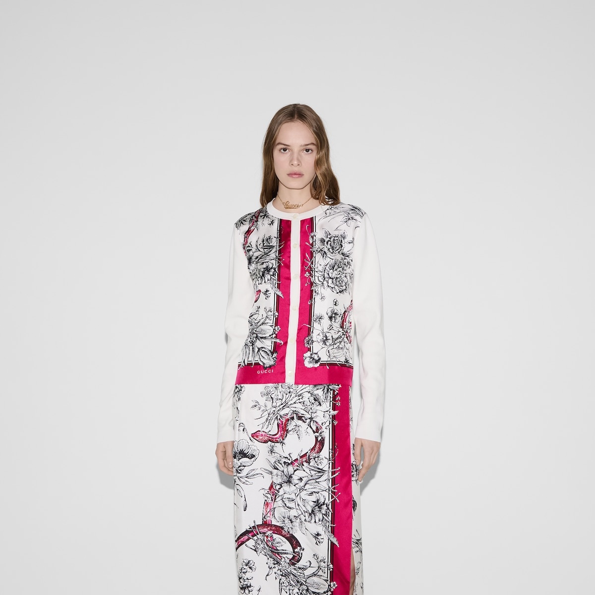 Printed cotton and silk cardigan - 3
