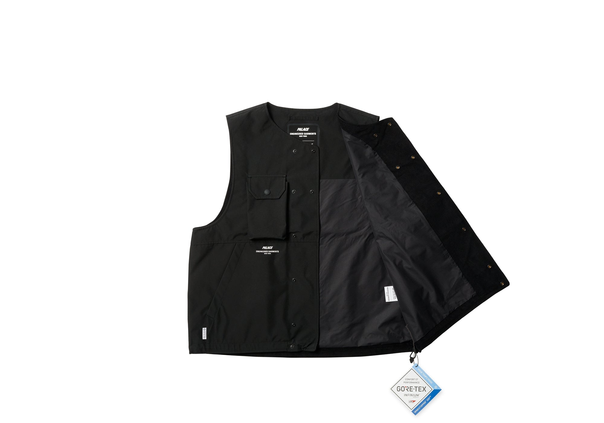 PALACE ENGINEERED GARMENTS GORE-TEX INFINIUM COVER VEST BLACK - 2