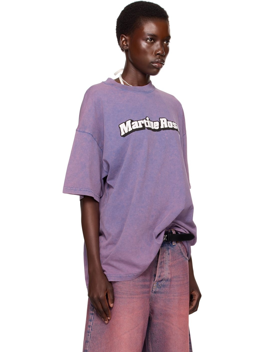 SSENSE Exclusive Purple Oversized Short Sleeve T-shirt - 2