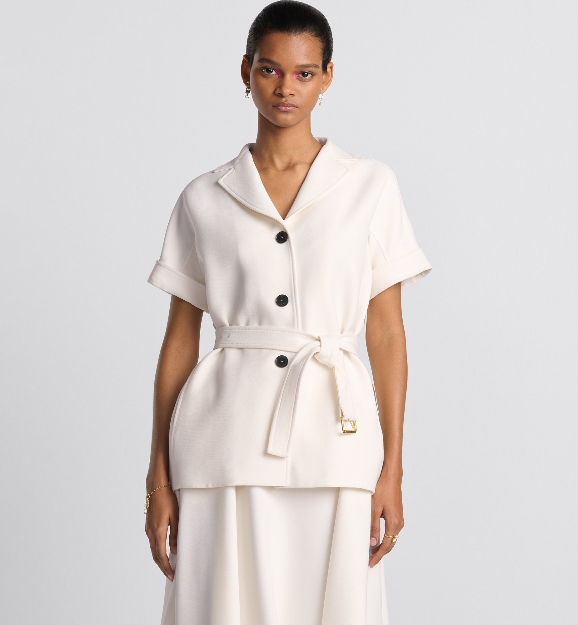 Short-Sleeved Belted Jacket - 2