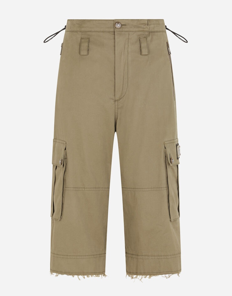 Gabardine cargo pants with cargo pockets - 1