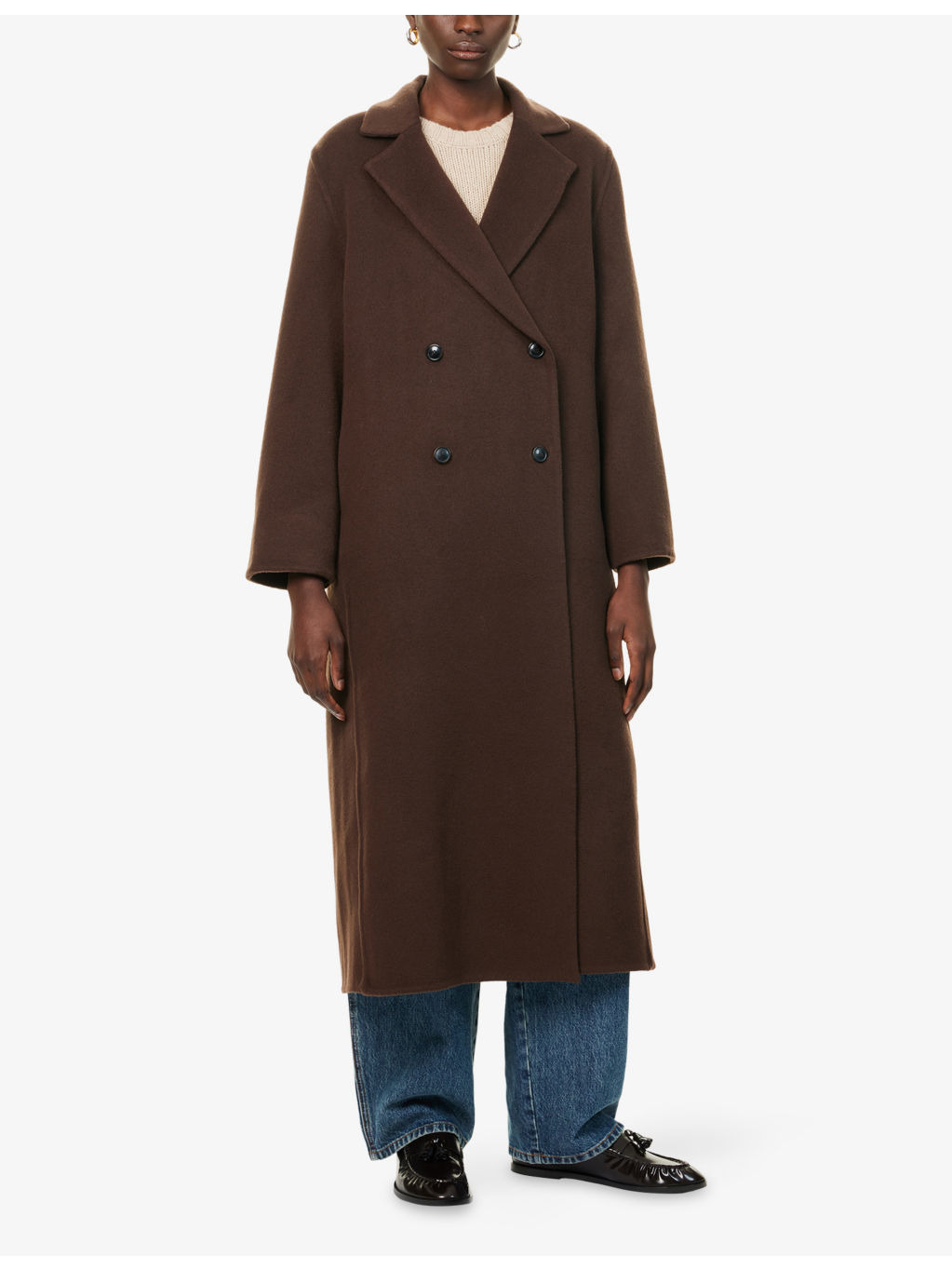 Olivia Notch-Lapels Wool-Blend Coat - 3