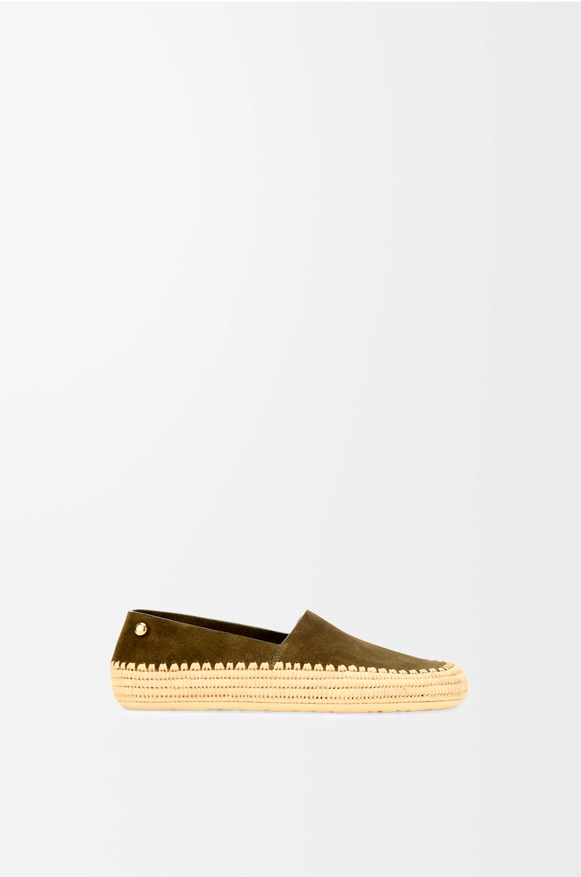 Rio slipper in suede and raffia - 1