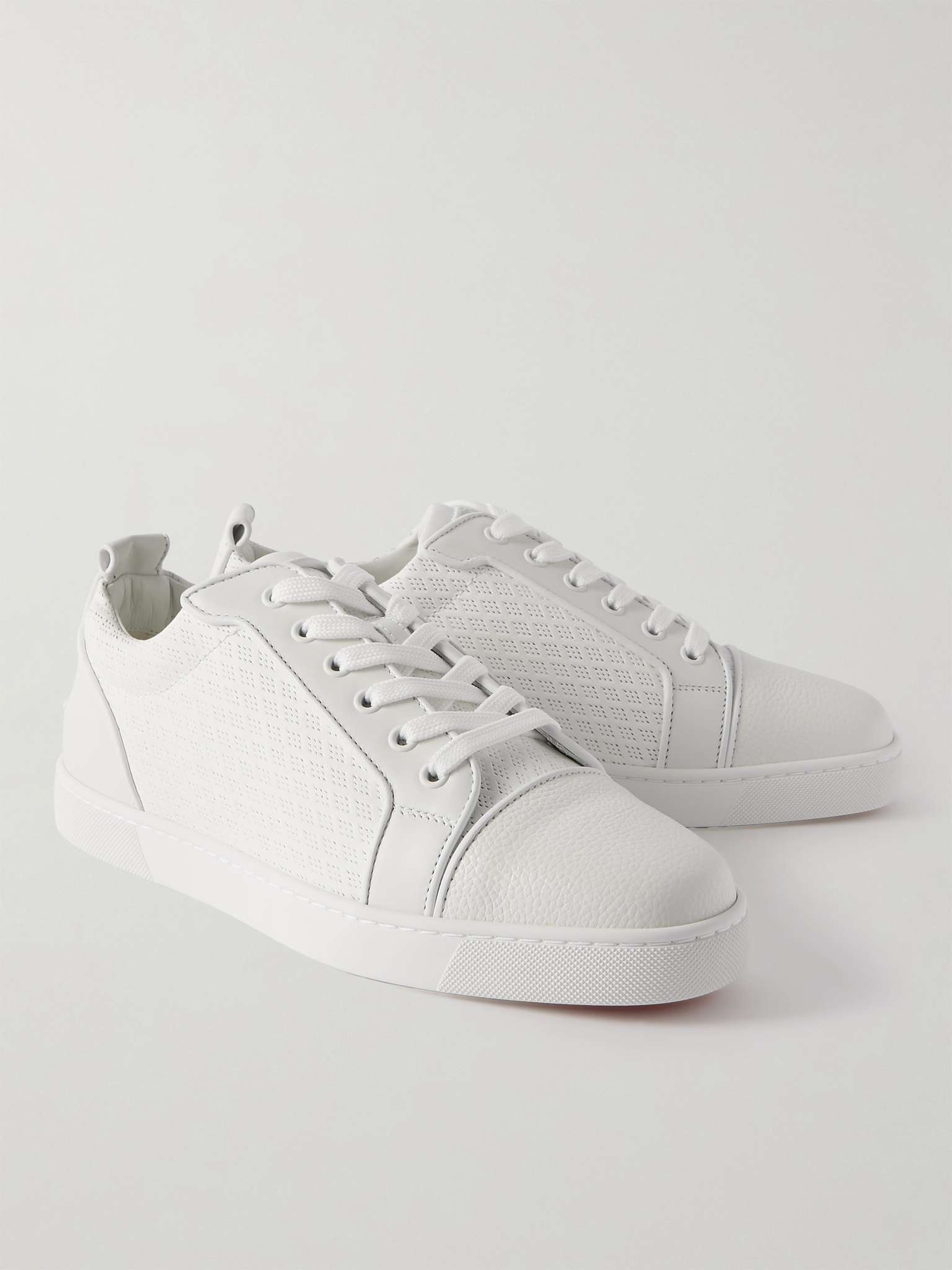 Louis Junior Orlato Leather-Trimmed Perforated Rombo Max Rubber Sneakers - 4