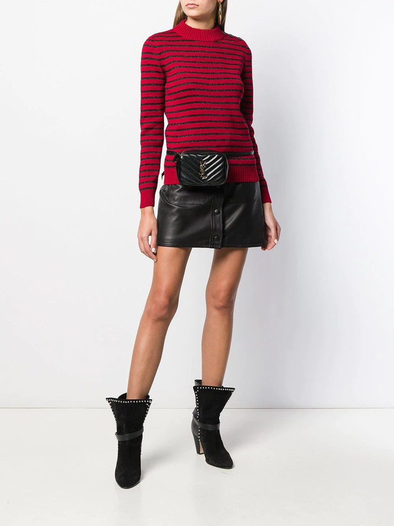 SAINT LAURENT striped knitted jumper outlook