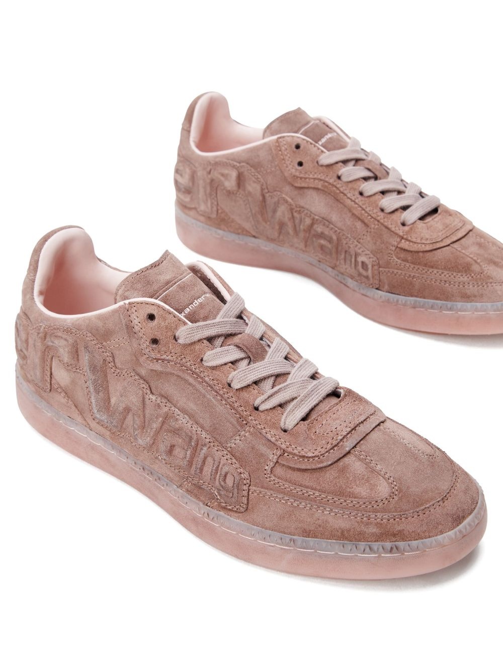 Lex logo-embossed suede sneakers - 2