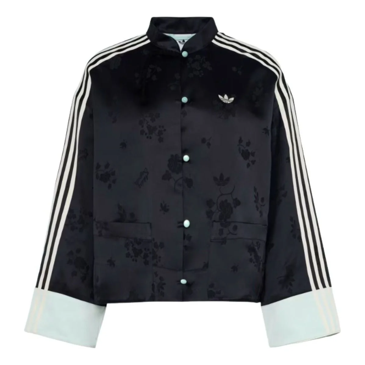 (WMNS) adidas New Chinese Jacket Asia Sizing 'Black Mint' KY5741 - 1