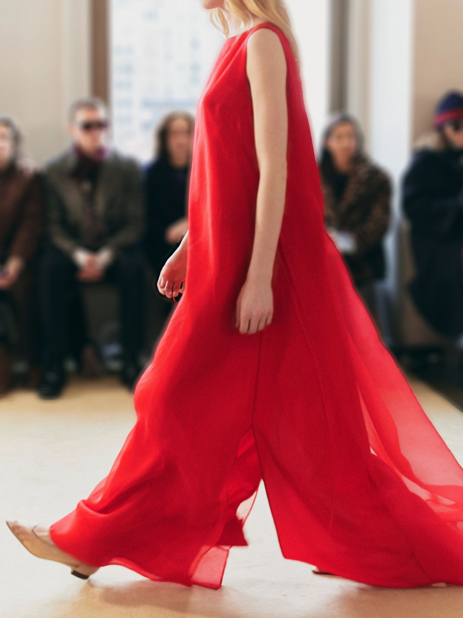 Jools silk-organza and crepe de chine maxi dress Red - 4