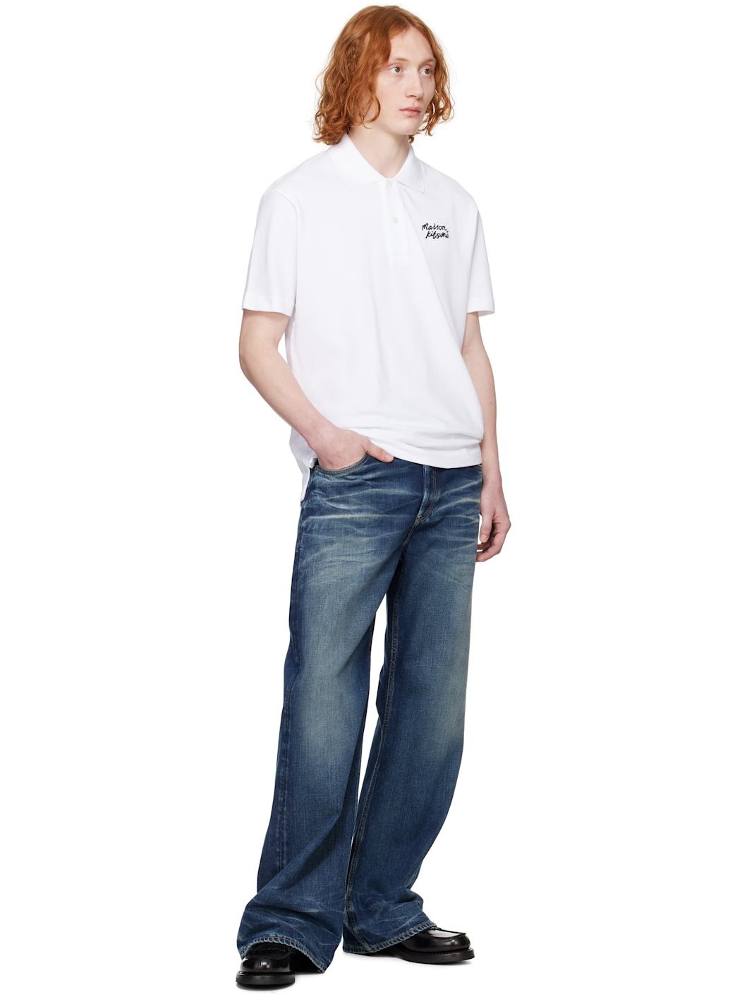 White '' Handwriting Comfort Polo - 4