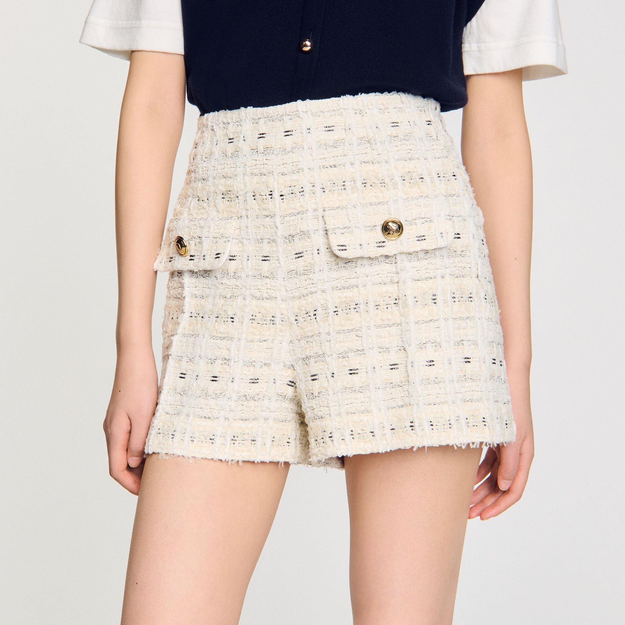 DECORATIVE TWEED SHORTS - 3