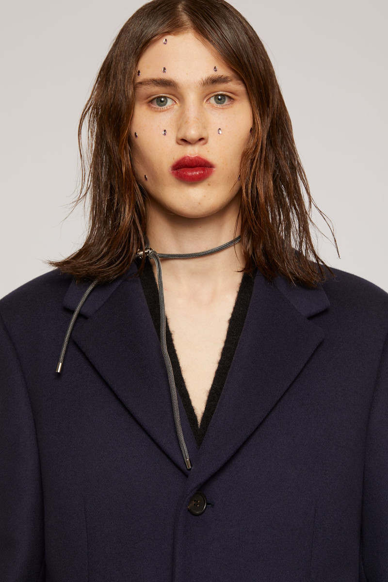 Wool-blend coat navy blue 7