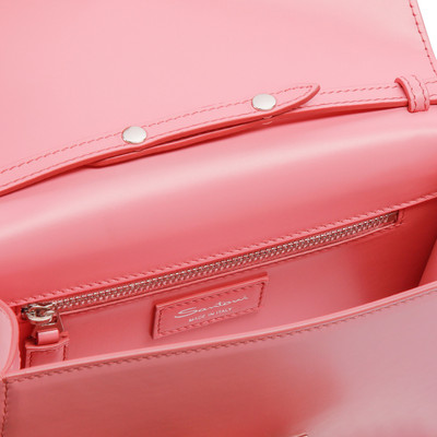 Santoni Pink leather crossbody bag outlook