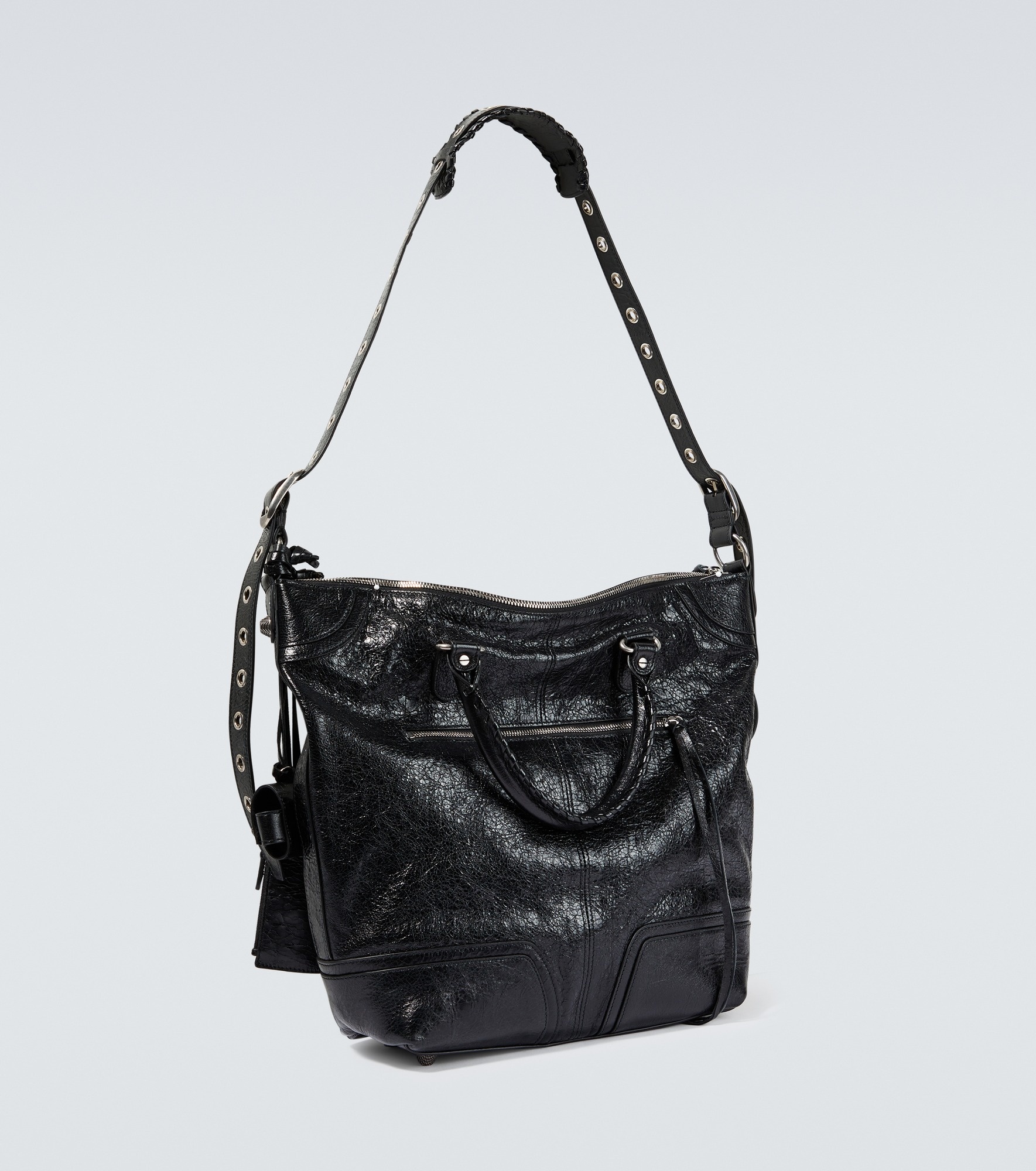Le Cagole Medium leather tote bag - 5