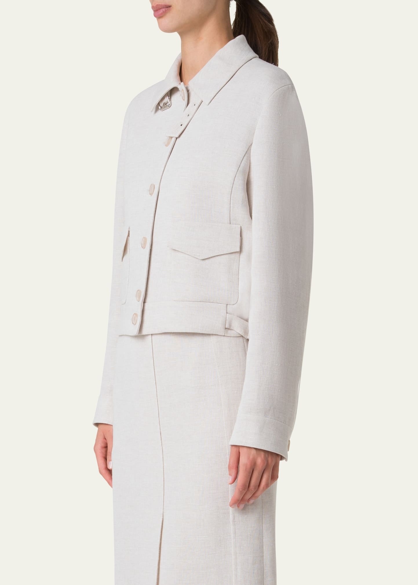 Peer Twisted Linen Double-Face Jacket - 4
