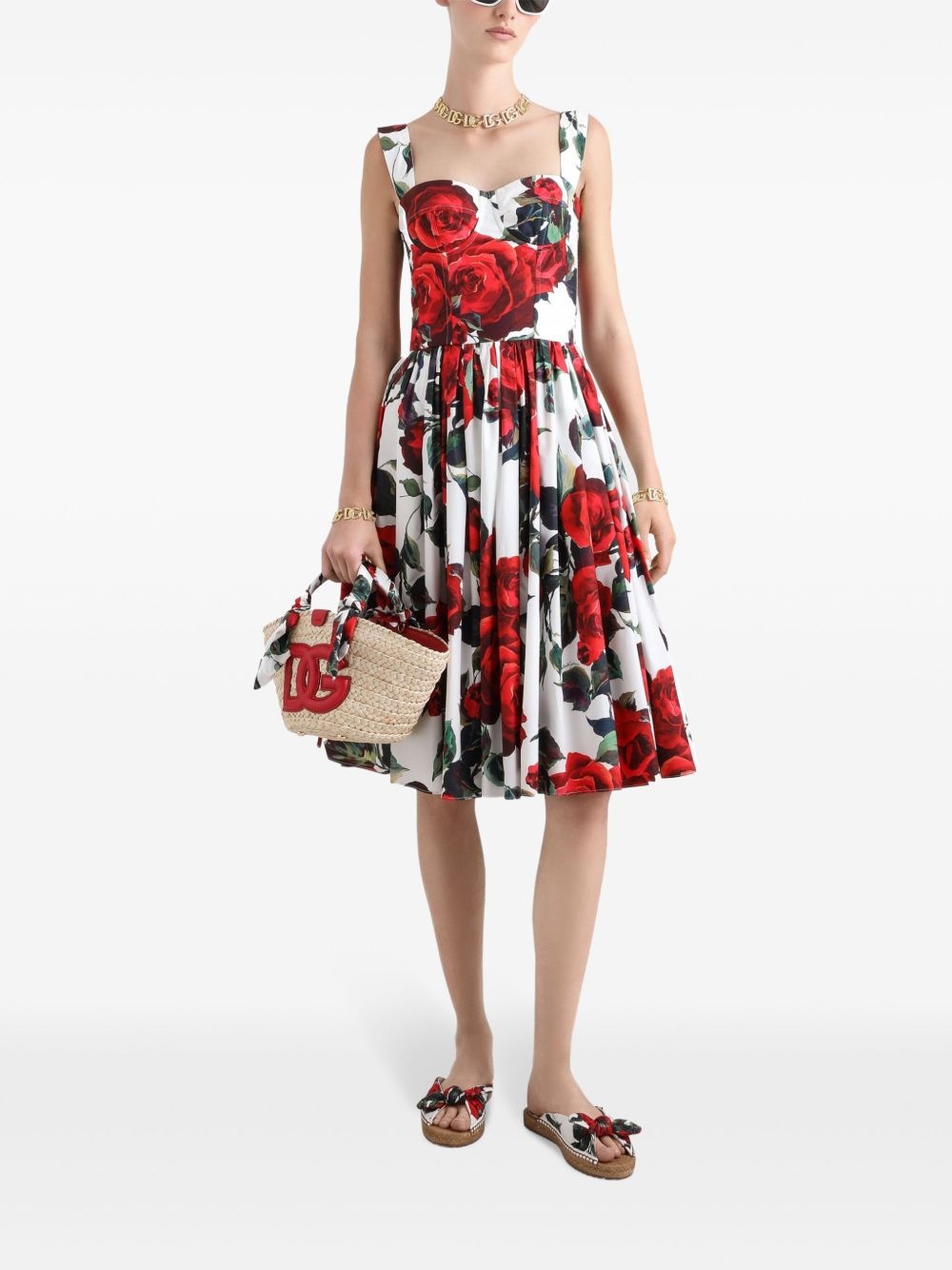 floral-print midi dress - 2