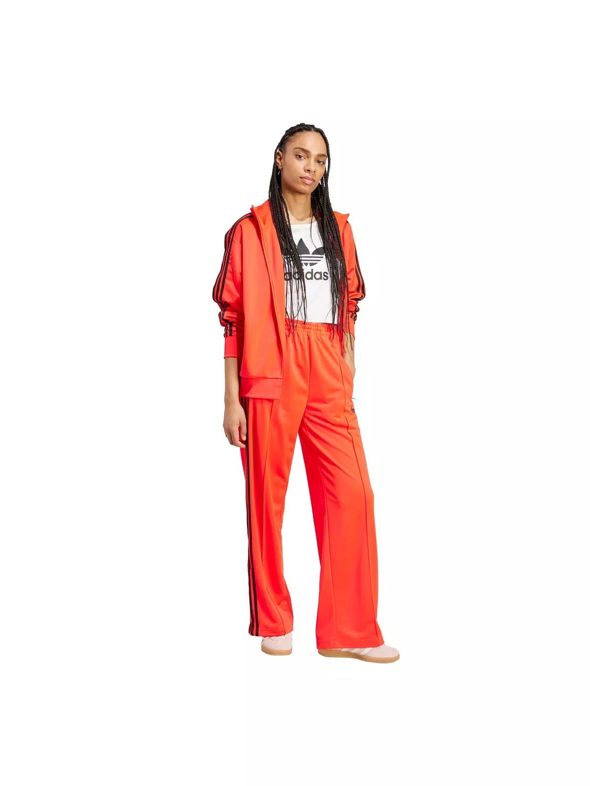 Originals Women's Adicolor Classic Firebird Loose Track Tracksuit Bottoms -Red/Black - 5