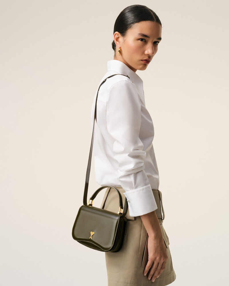 AMI Paris GREEN COW LEATHER TOP HANDLE PARIS PARIS BAG outlook