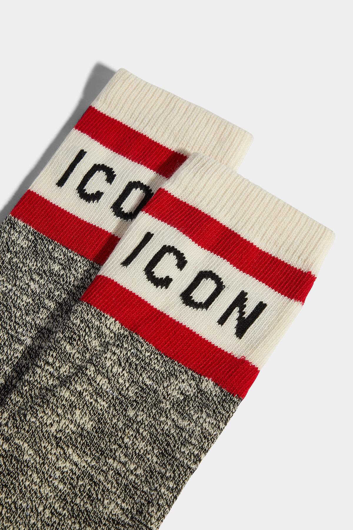 BLACK MOULINE MID-CREW SOCKS - 3