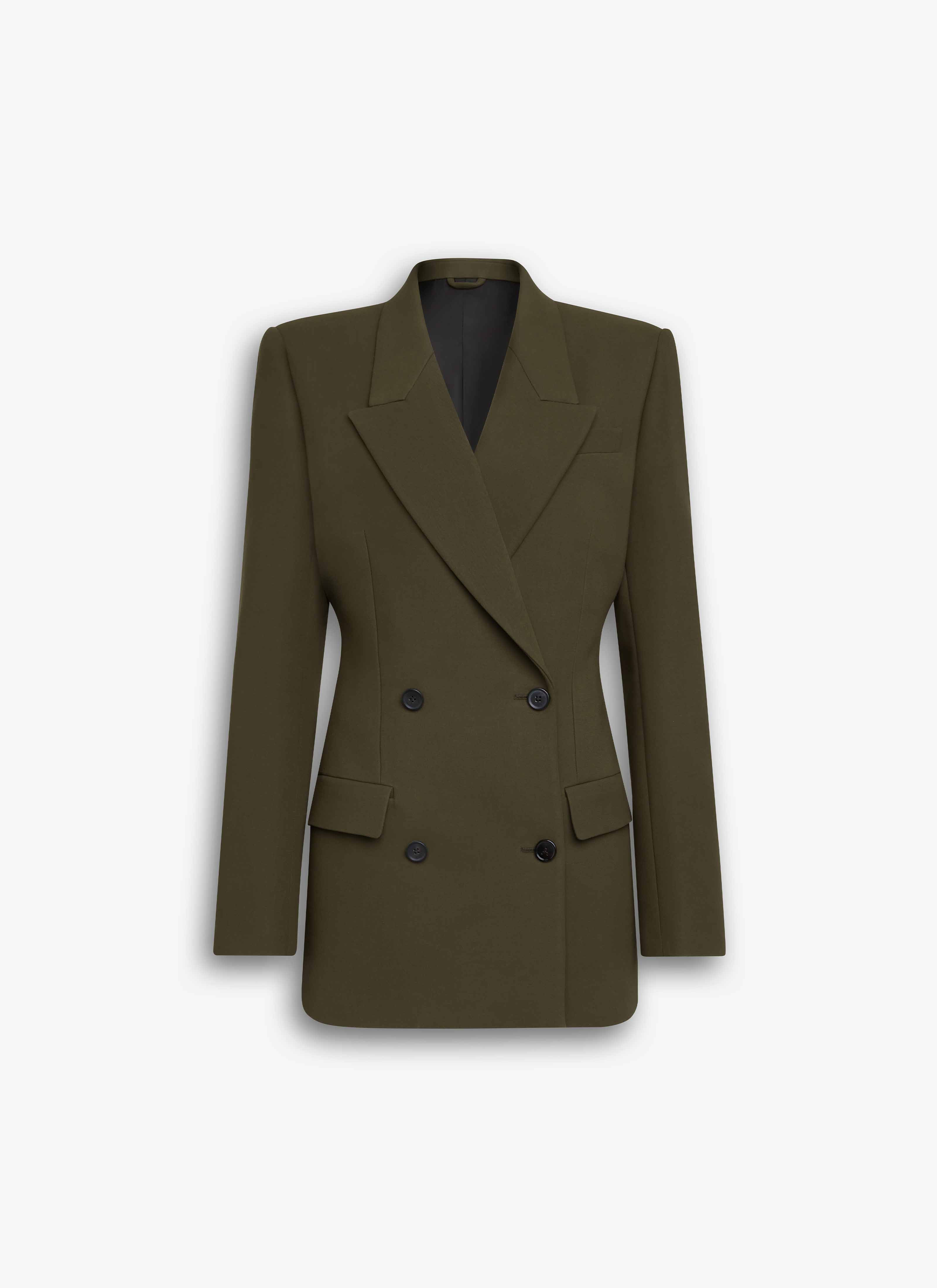 WOOL GABARDINE TAILORED JACKET - 1