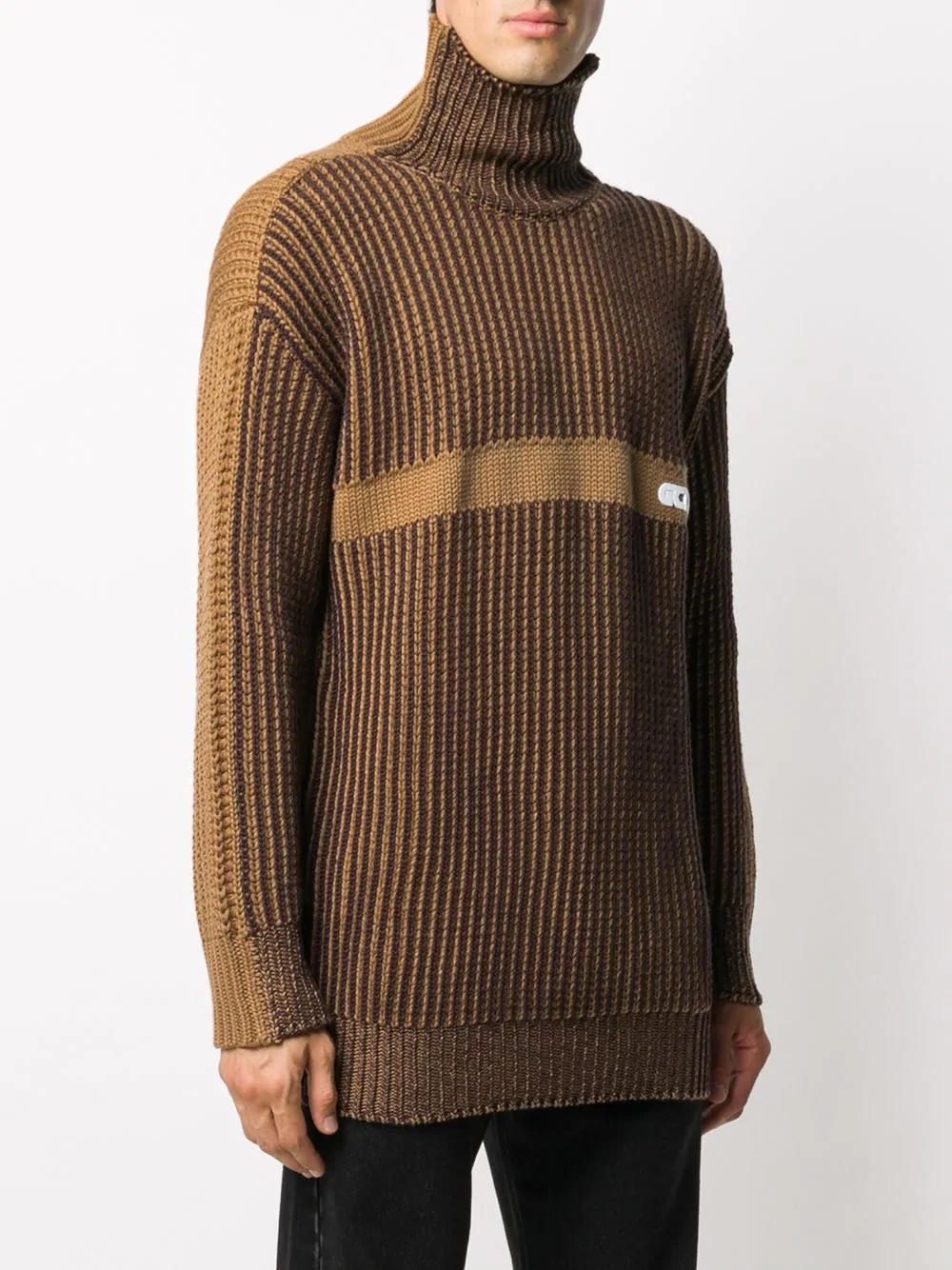 waffle knit jumper - 3