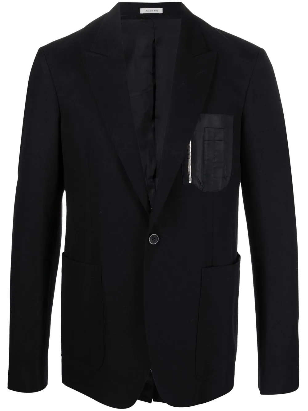 chest zip-pocket detail blazer - 1