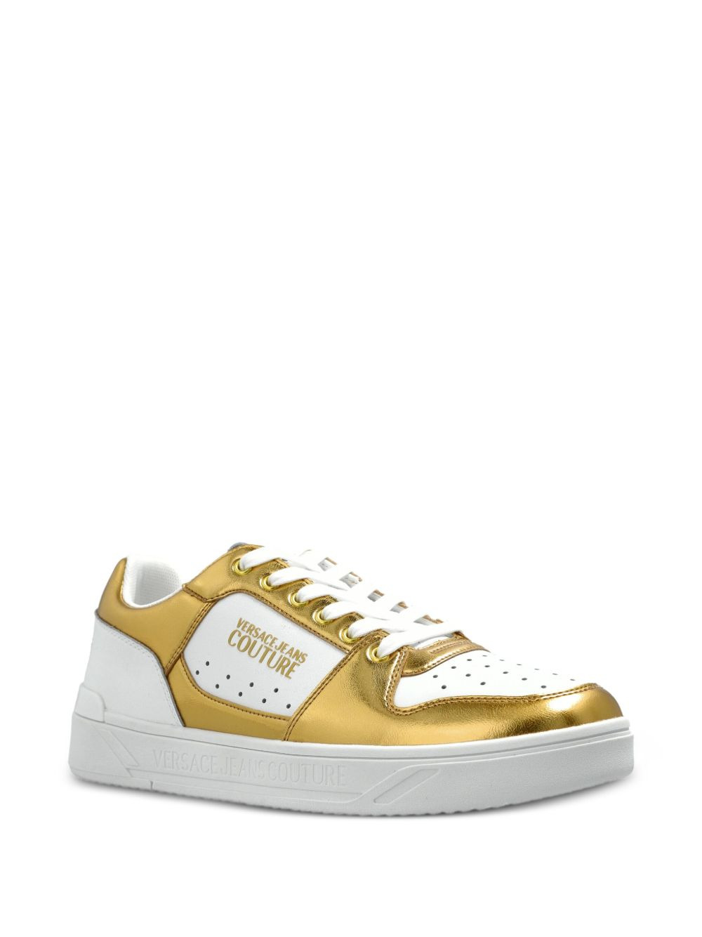 metallic-panel sneakers - 2